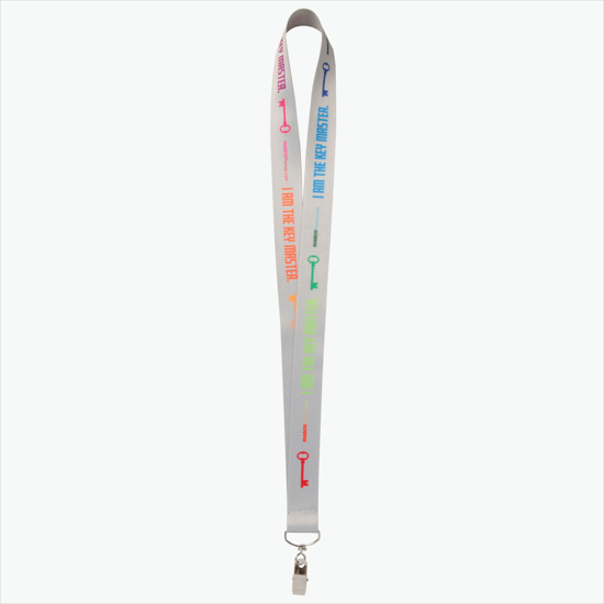 Plan Ahead & Save - 1 Economy Poly-Dye Full-Color Printed Lanyard w/Swivel Bulldog Clip