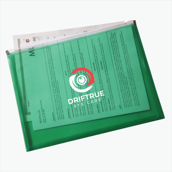 Poly Zip Envelope with Gusset - Multi-Color Imprint