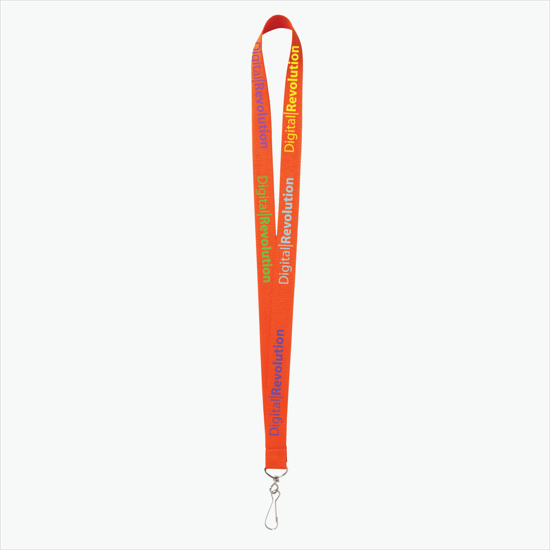 Plan Ahead & Save - 3/4 Economy Poly-Dye Full-Color Printed Lanyard w/J-Hook