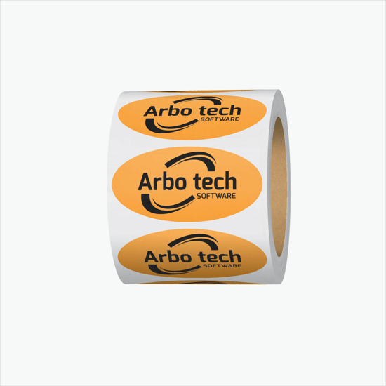 Adhesive Roll Labels - 7/8h x 1w Oval - Roll of 1000