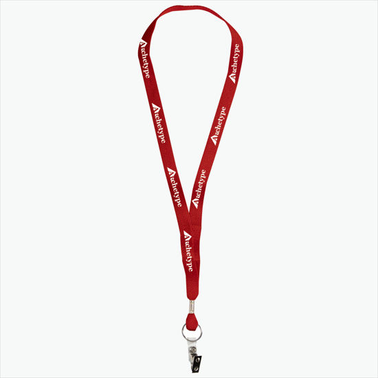 5/8 One Ply Cotton Lanyard - Vinyl Bulldog Clip