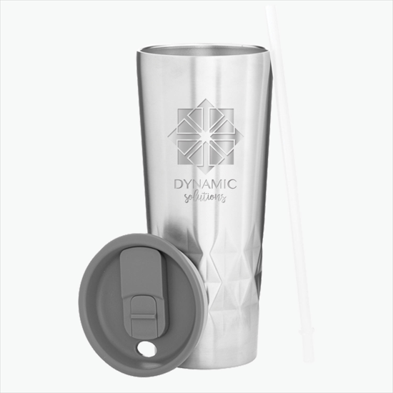 20.9 oz Copper Vacuum Insulated Triad Tumbler with Straw - Engraved