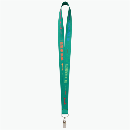 Plan Ahead & Save - 1 Economy Poly-Dye Full-Color Printed Lanyard w/Swivel Bulldog Clip