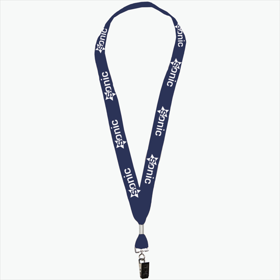 1 One Ply Cotton Lanyard - Swivel Bulldog Clip