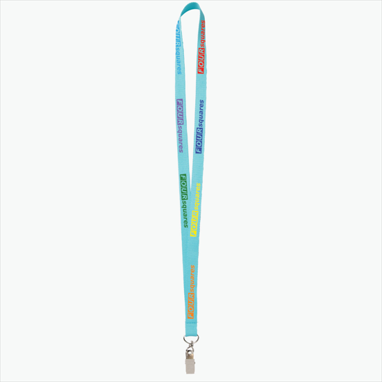 Plan Ahead & Save - 5/8 Economy Poly-Dye Full-Color Printed Lanyard w/Swivel Bulldog Clip