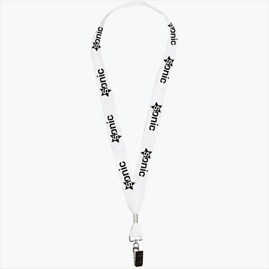 1 One Ply Cotton Lanyard - Swivel Bulldog Clip
