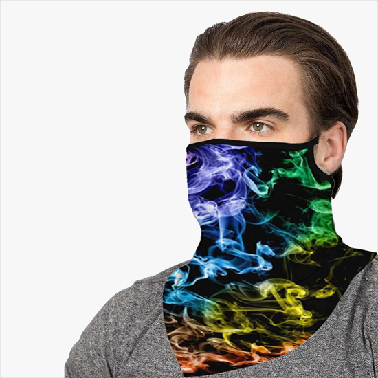 Full Color Tubular Face Bandana with Ear Loops