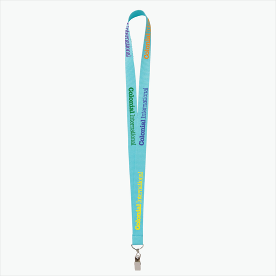 Plan Ahead & Save - 3/4 Economy Poly-Dye Full-Color Printed Lanyard w/Swivel Bulldog Clip
