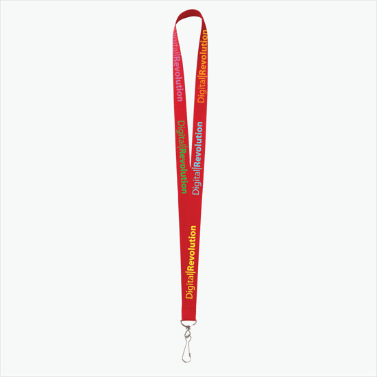 Plan Ahead & Save - 3/4 Economy Poly-Dye Full-Color Printed Lanyard w/J-Hook