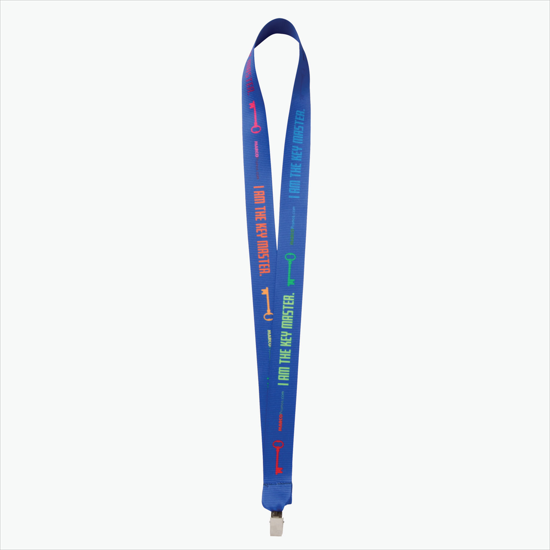 Plan Ahead & Save - 1 Economy Poly-Dye Full-Color Printed Lanyard w/Non-Swivel Bulldog Clip
