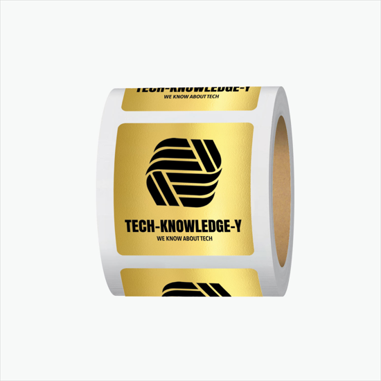Adhesive Roll Labels - 2 1/2 Square - Roll of 1000
