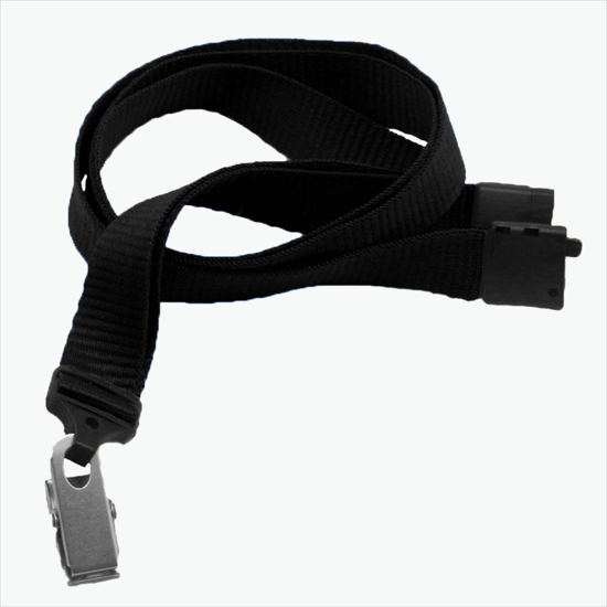 5/8 Breakaway Polyester Lanyard - Blank - Bulldog Clip