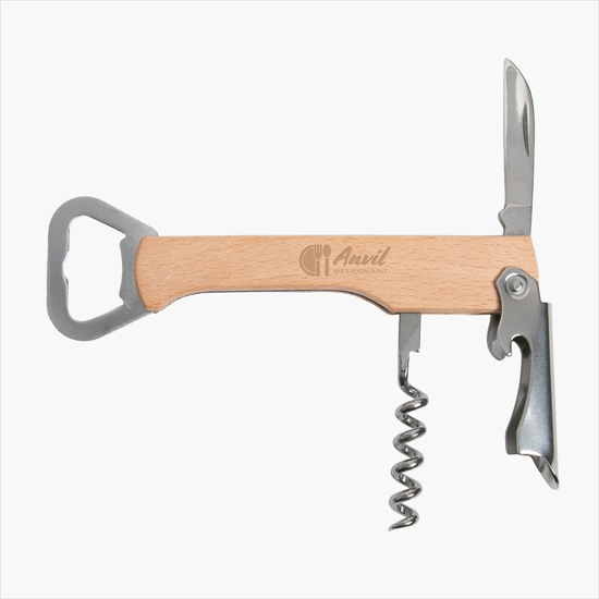 4-in-1 Wine & Bottle Opener - Engraved