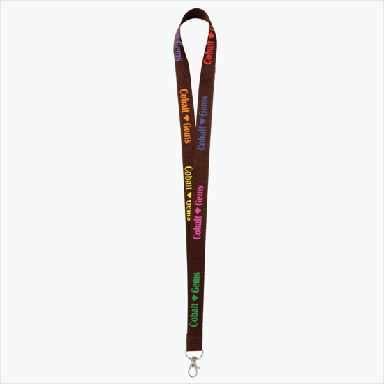 Plan Ahead & Save - 3/4 Economy Poly-Dye Full-Color Printed Lanyard w/Lobster Claw