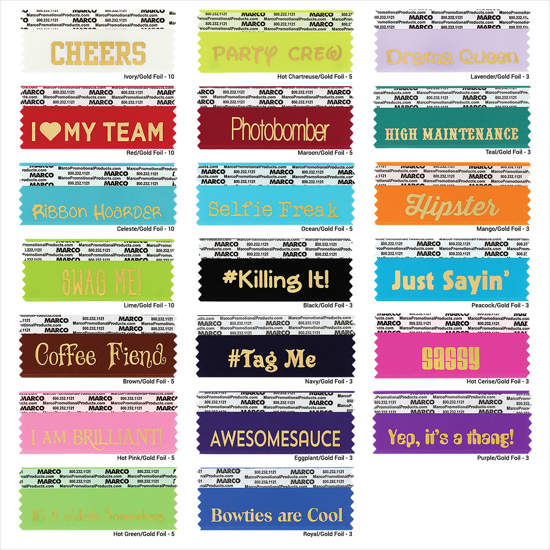 100 Assorted Fun Ribbons 3 with Case