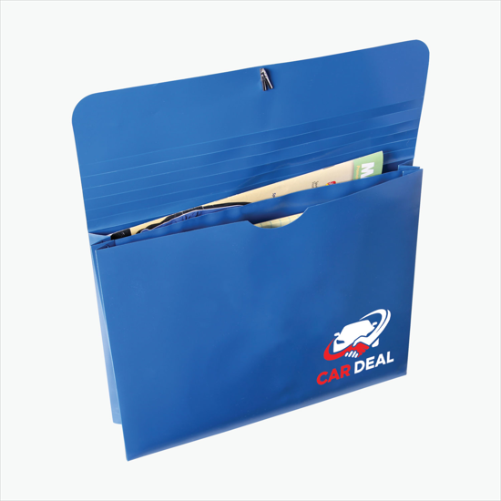Opaque Dual Gusset Portfolio - Multi-Color Imprint