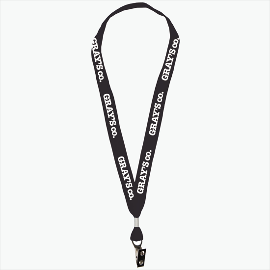 1 One Ply Cotton Lanyard - Bulldog Clip