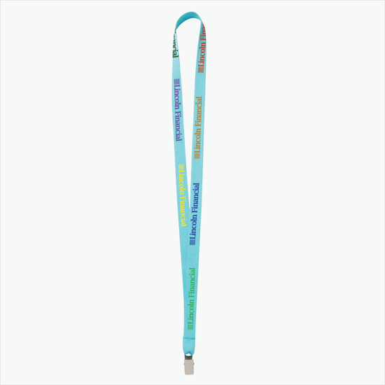 Plan Ahead & Save - 5/8 Economy Poly-Dye Full-Color Printed Lanyard w/Non-Swivel Bulldog Clip