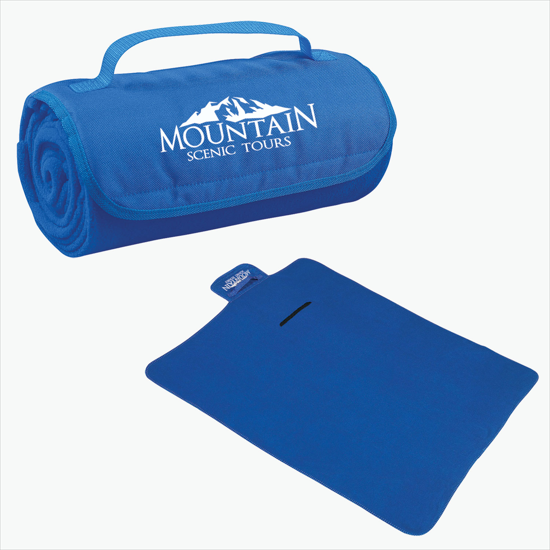 Fleece Roll-Up Blanket - Silkscreened