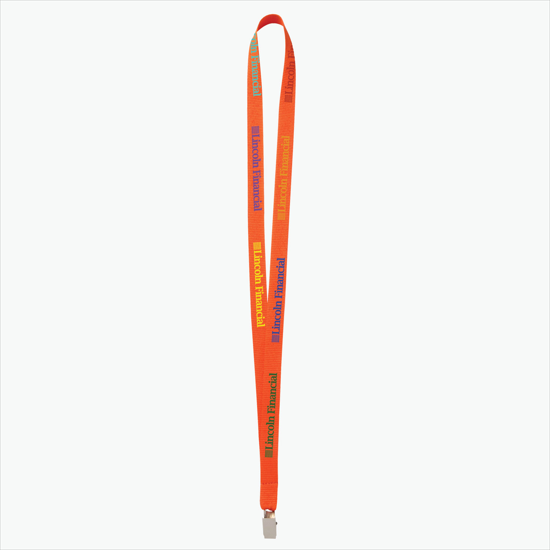 Plan Ahead & Save - 5/8 Economy Poly-Dye Full-Color Printed Lanyard w/Non-Swivel Bulldog Clip
