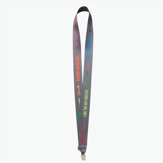 Plan Ahead & Save - 1 Economy Poly-Dye Full-Color Printed Lanyard w/Non-Swivel Bulldog Clip