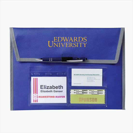 24-HOUR SERVICE TEMPORARILY UNAVAILABLE – MARCO Event Registration Pouch - Printed - 24-Hour Production