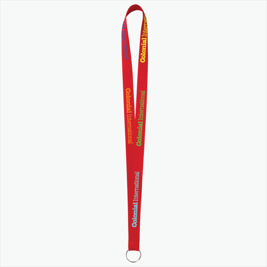 Plan Ahead & Save - 3/4 Economy Poly-Dye Full-Color Printed Lanyard w/Key Ring