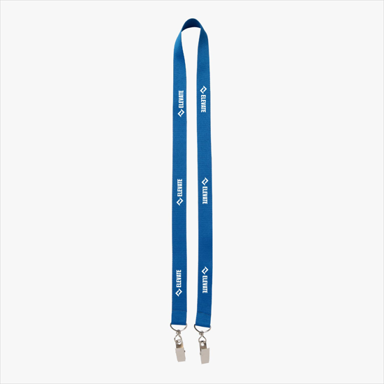 Plan Ahead & Save 3/4 Double-End Polyester Lanyard w/Double Swivel Bulldog Clip