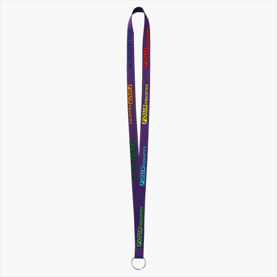 Plan Ahead & Save - 5/8 Economy Poly-Dye Full-Color Printed Lanyard w/Key Ring