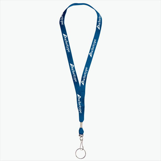 5/8 One Ply Cotton Lanyard - J-Hook w/Split Key Ring