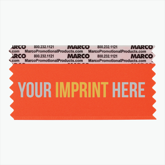 4 x 2 Horizontal Ribbon - Custom Title - 2 Color Imprint