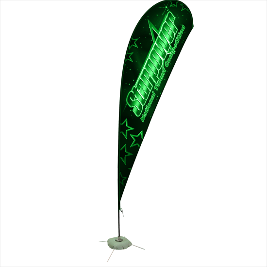 15' Tear Drop Sail Sign Kit - with Scissor Base