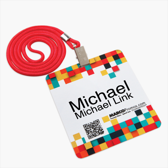 Premium Full-Color Event Badge - 4 1/4h x 3 5/8w