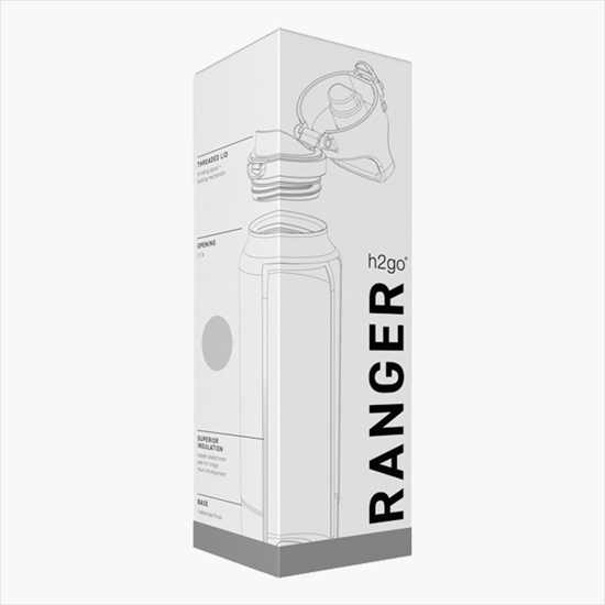 25 oz h2go Copper Vacuum Insulated Ranger Bottle - Foil