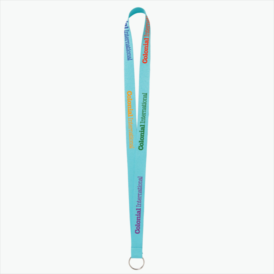 Plan Ahead & Save - 3/4 Economy Poly-Dye Full-Color Printed Lanyard w/Key Ring
