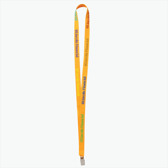 Plan Ahead & Save - 5/8 Economy Poly-Dye Full-Color Printed Lanyard w/Non-Swivel Bulldog Clip