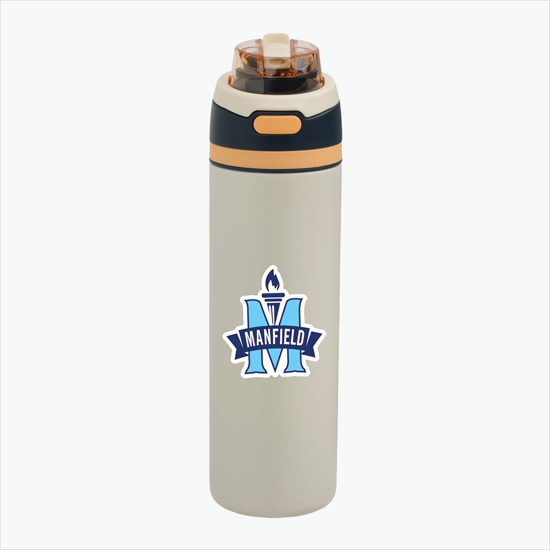 28 oz Elvin Recycled Bottle with Dual Function Lid - Full Color