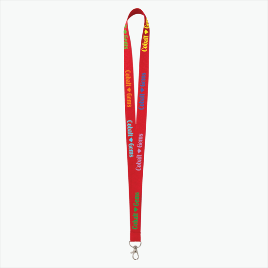 Plan Ahead & Save - 3/4 Economy Poly-Dye Full-Color Printed Lanyard w/Lobster Claw