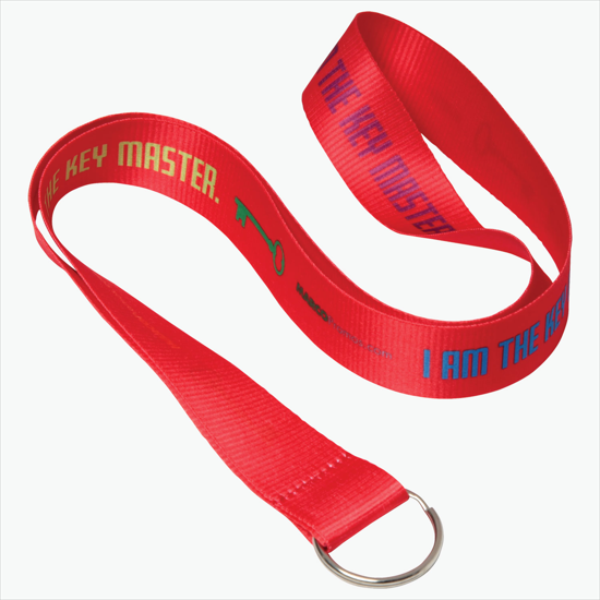 Plan Ahead & Save - 1 Economy Poly-Dye Full-Color Printed Lanyard w/Key Ring