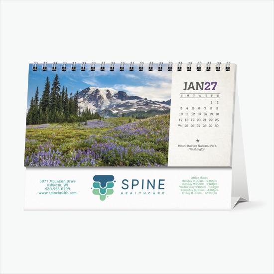 Compact Tent Desk Calendar - Full Color - American Splendor