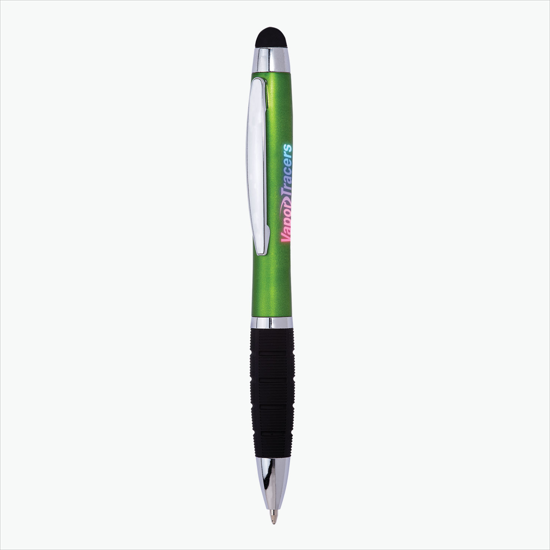 Eclaire Bright Multi-Color Light-Up Logo Stylus Twist Pen