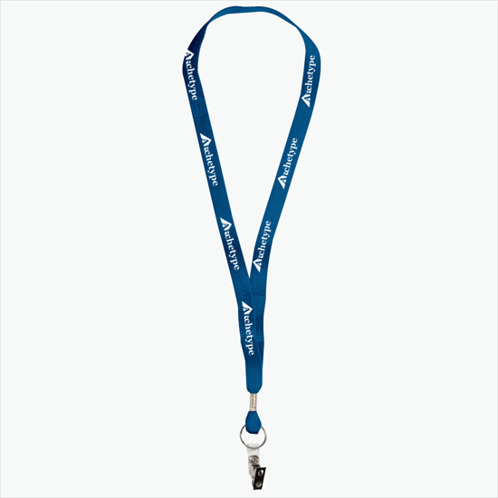 5/8 One Ply Cotton Lanyard - Vinyl Bulldog Clip