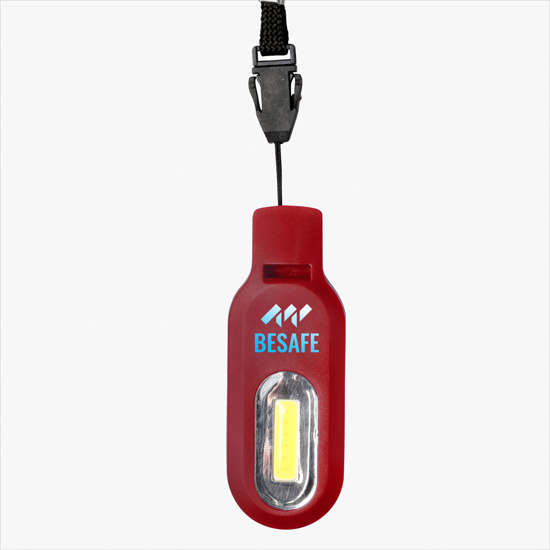 Safety Whistle COB Light with Lanyard - Full Color