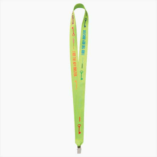 Plan Ahead & Save - 1 Economy Poly-Dye Full-Color Printed Lanyard w/Non-Swivel Bulldog Clip