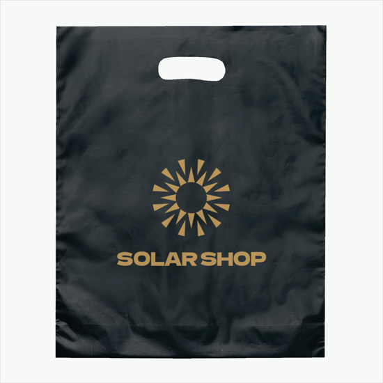 Frosted Die Cut Handle Bag - Medium