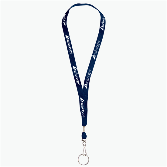 5/8 One Ply Cotton Lanyard - J-Hook w/Split Key Ring