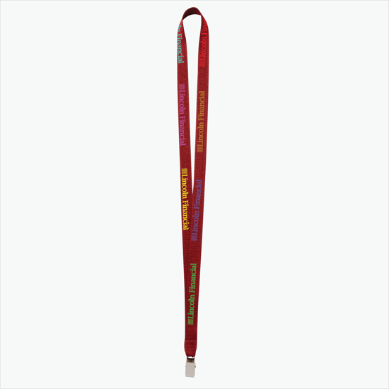 Plan Ahead & Save - 5/8 Economy Poly-Dye Full-Color Printed Lanyard w/Non-Swivel Bulldog Clip