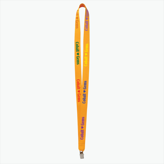 Plan Ahead & Save - 3/4 Economy Poly-Dye Full-Color Printed Lanyard w/Non-Swivel Bulldog Clip