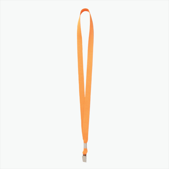 5/8 Polyester Lanyard - Blank - Bulldog Clip