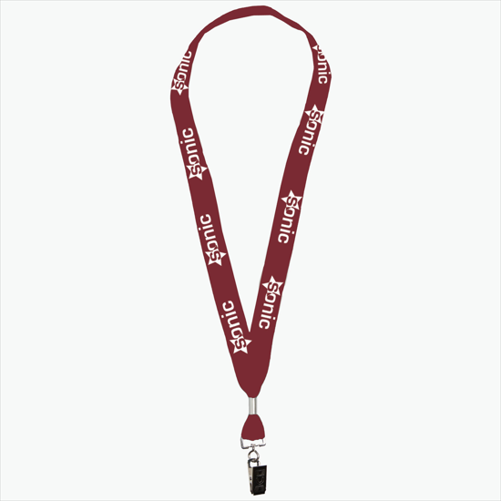 1 One Ply Cotton Lanyard - Swivel Bulldog Clip